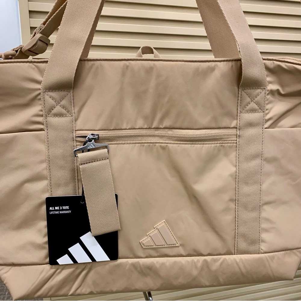 Adidas Beige Duffel Bag